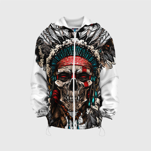 Детская куртка 3D Череп индейца фото