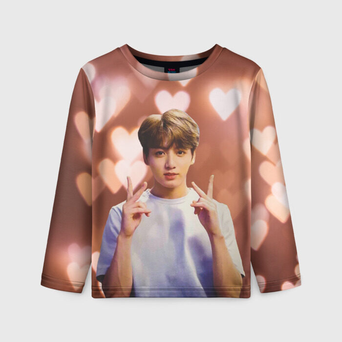 Детский лонгслив 3D JUNGKOOK BTS фото