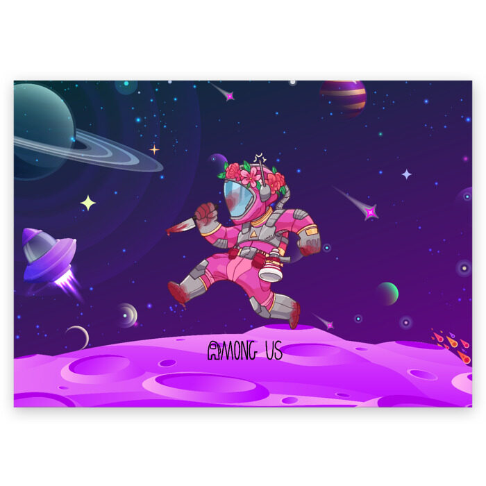Поздравительная открытка Among Us Girl фото