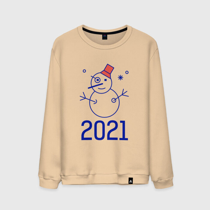 Мужской свитшот хлопок Прикольный снеговик фото
