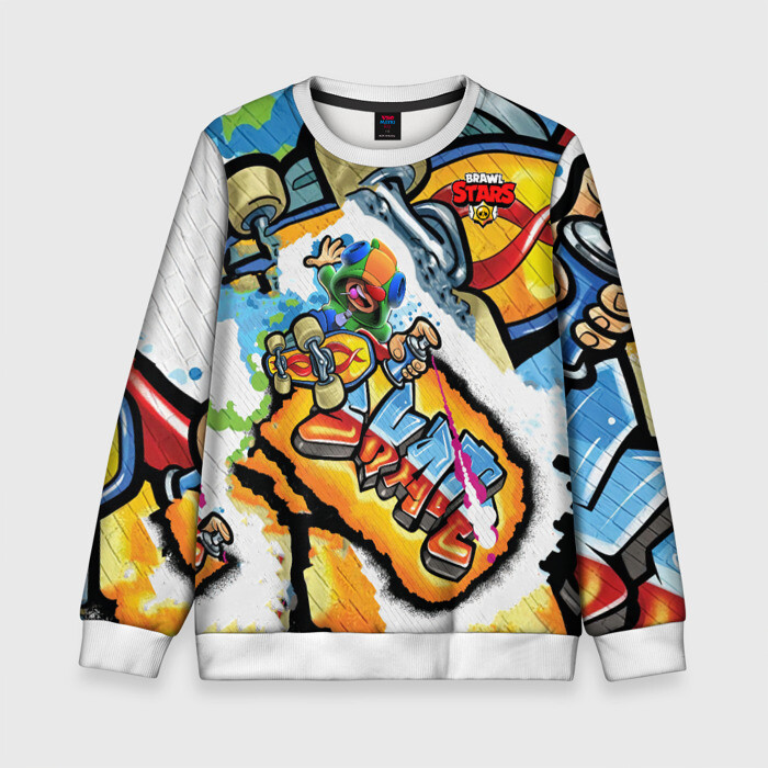 Детский свитшот 3D Brawl Stars (skateboard)	 фото
