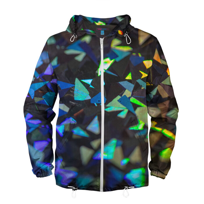 Мужская ветровка 3D Разноцветные осколки фото
