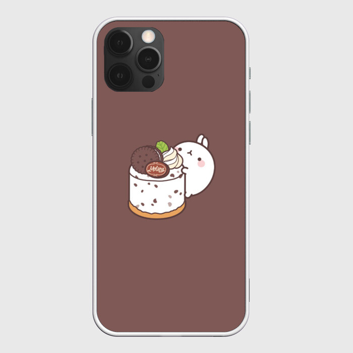 Чехол для iPhone 12 Pro Max моланг с пироженкой фото