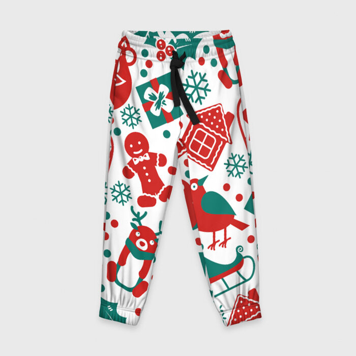 Детские брюки 3D Дух Рождества и Нового Года фото