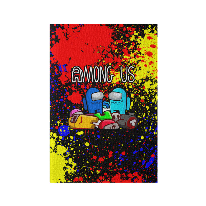 Обложка для паспорта матовая кожа AMONG US фото