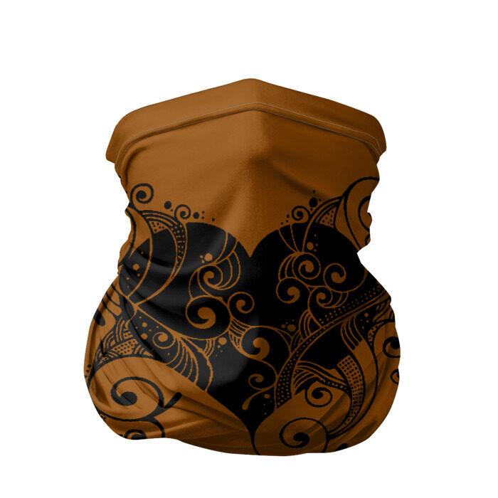 Бандана-труба 3D Сердце в узорах фото