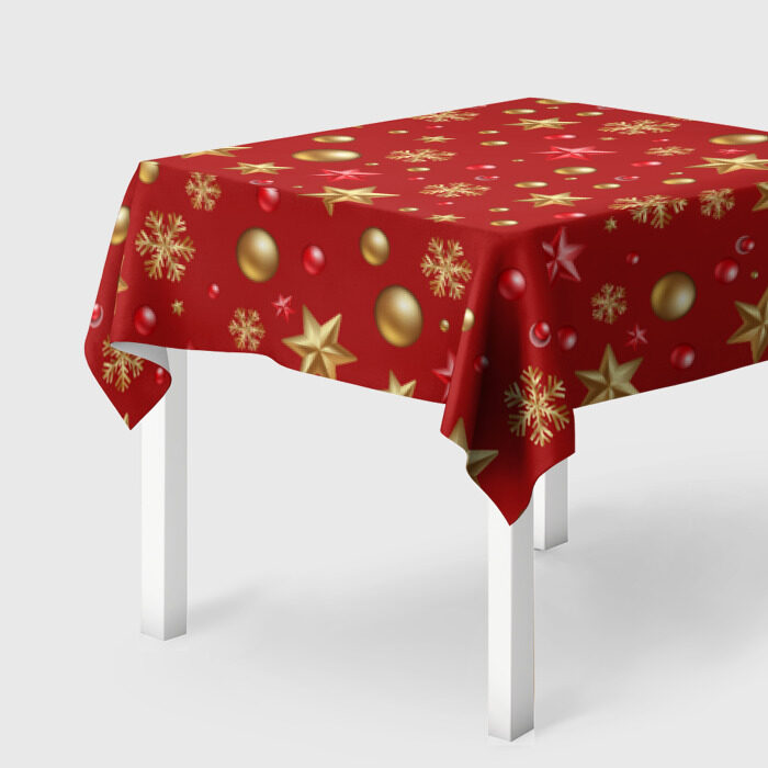 Скатерть 3D Новогодний паттерн фото