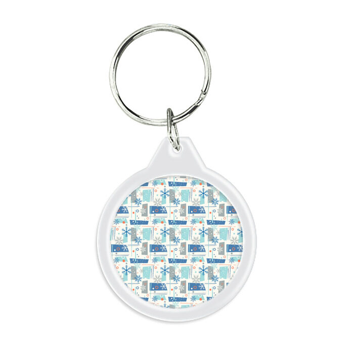 Брелок круглый Снежинки фото