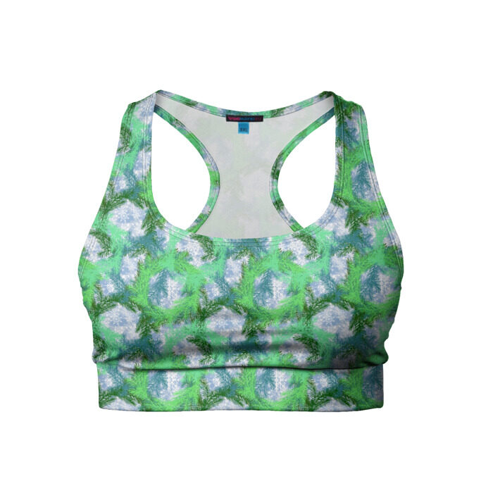 Женский спортивный топ 3D Новый Год фото