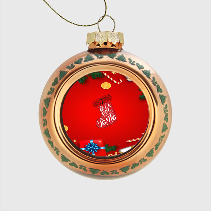 Стеклянный ёлочный шар Рождество фото