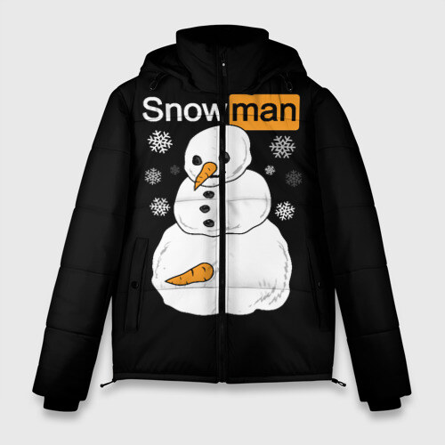 Мужская зимняя куртка 3D Снеговик фото