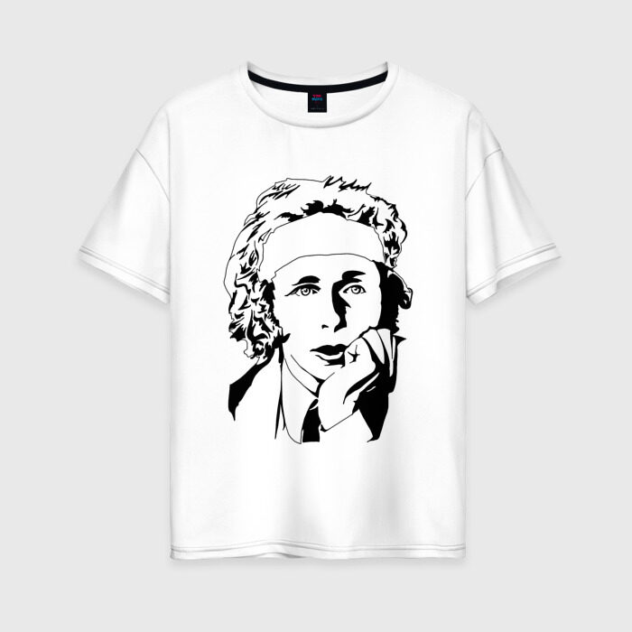 Женская футболка хлопок Oversize Пьер Ришар фото