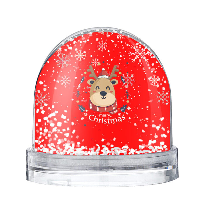 Снежный шар НОВОГОДНИЙ ОЛЕНЬ фото