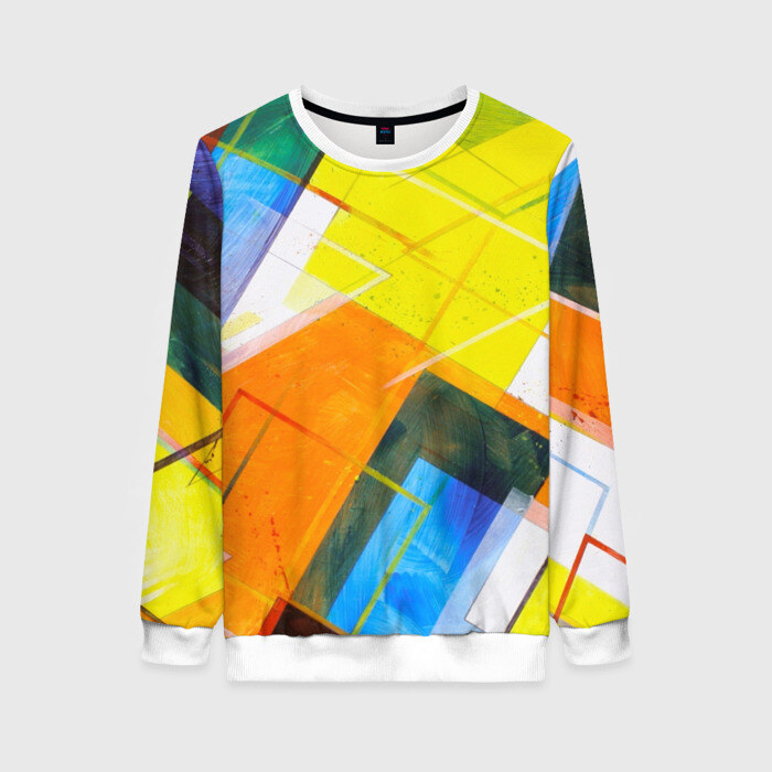 Женский свитшот 3D Геометрический хаос фото
