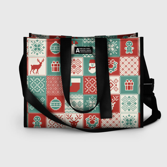 Сумка-шоппер 3D Винтажное Рождество фото