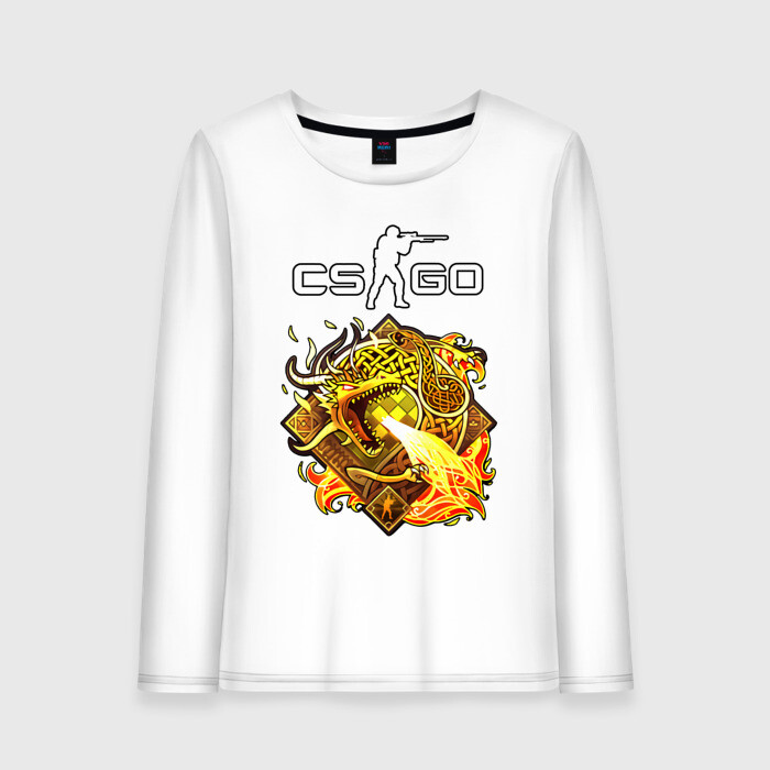 Женский лонгслив хлопок CS GO DRAGON LORE фото