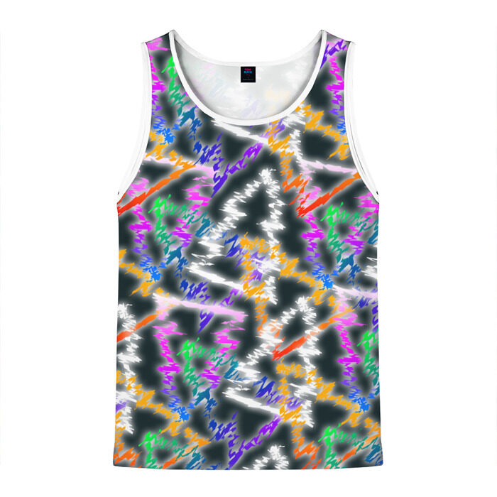 Мужская майка 3D Ёлочки фото