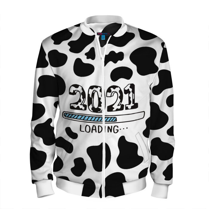 Мужской бомбер 3D НОВЫЙ ГОД 2021 фото