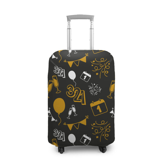 Чехол для чемодана 3D Новогодняя ночь фото