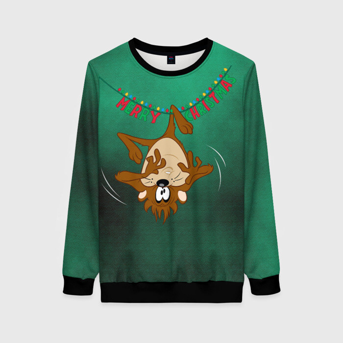 Женский свитшот 3D Merry Christmas фото
