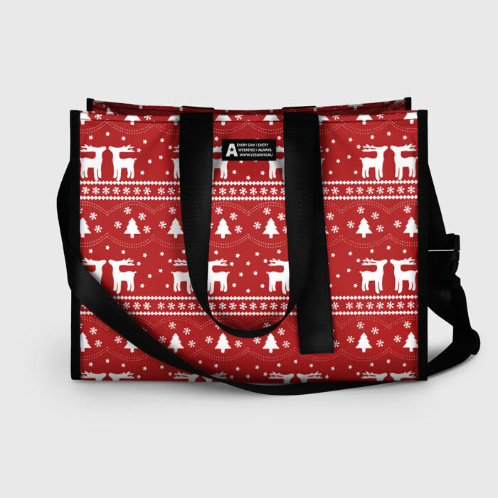 Сумка-шоппер 3D Новогодние олени фото