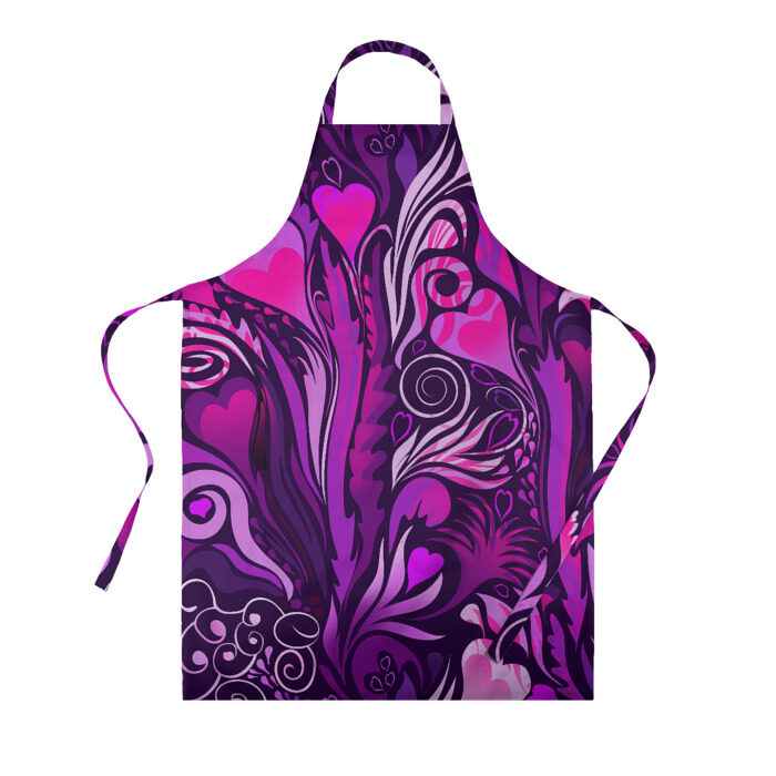 Фартук 3D САД РОЗОВЫХ СЕРДЕЦ фото