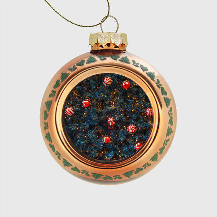 Стеклянный ёлочный шар Новый Год фото