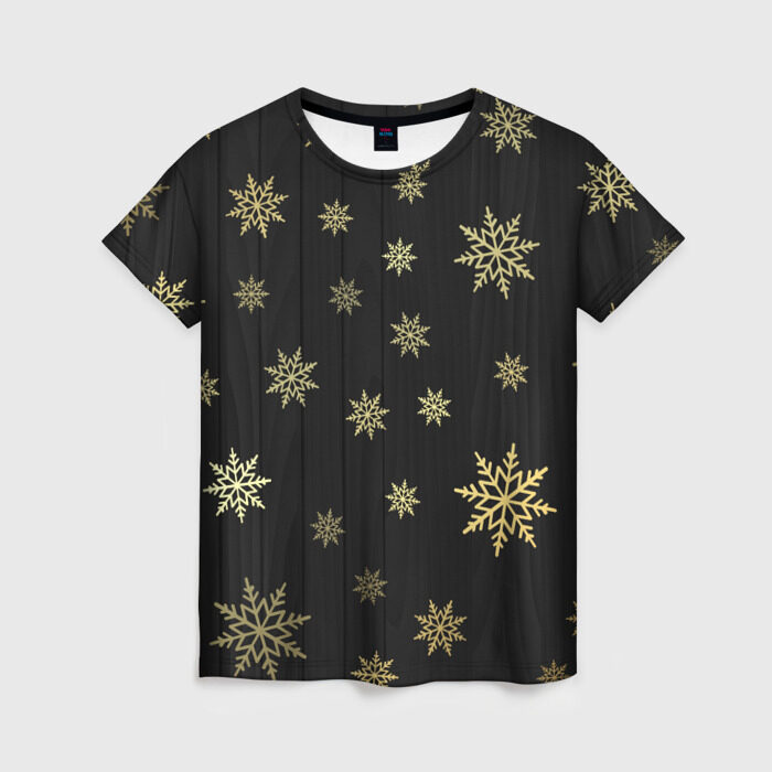 Женская футболка 3D С Новым Годом! фото