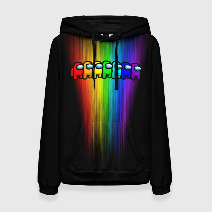 Женская толстовка 3D AMONG US - РАДУГА фото