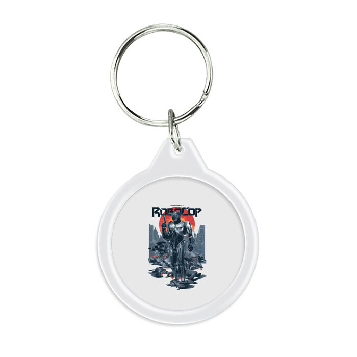 Брелок круглый Робот полицейский фото