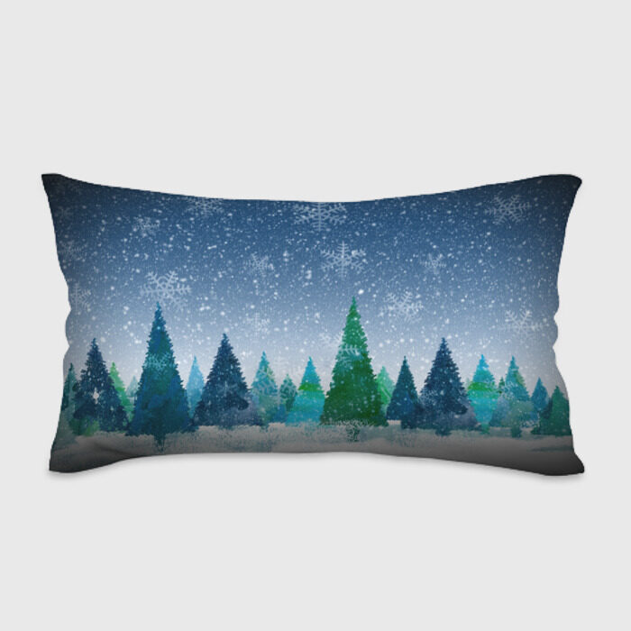 Подушка 3D антистресс Снежинки в лесу фото
