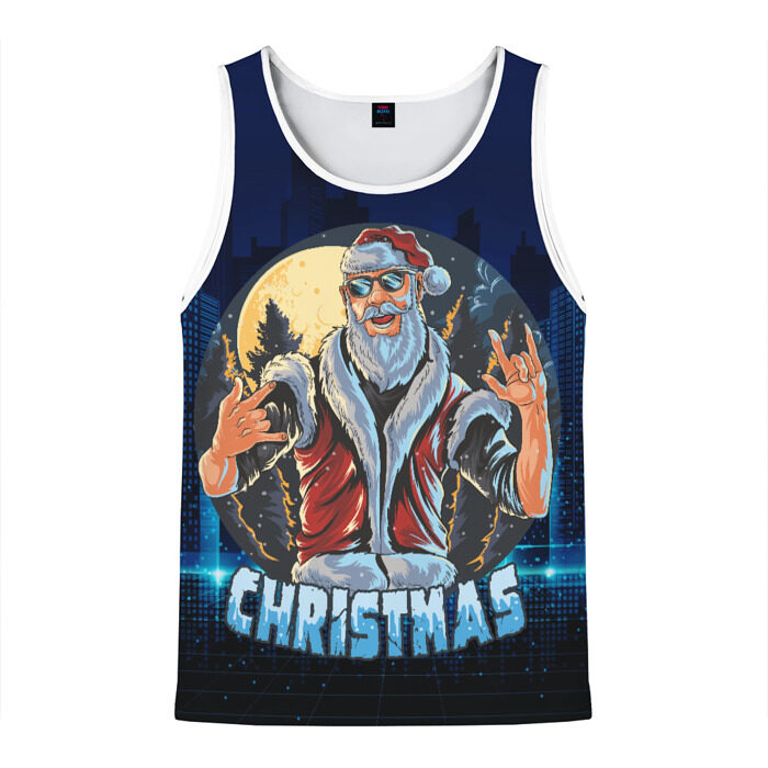 Мужская майка 3D Good boy Santa фото