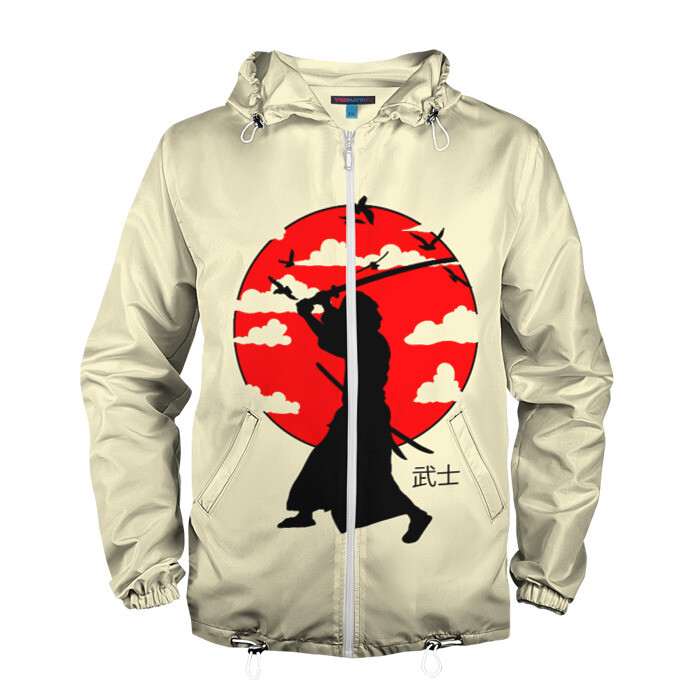Мужская ветровка 3D Japan samurai фото
