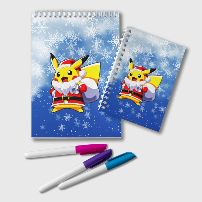 Блокнот НОВОГОДНИЙ ПИКАЧУ фото