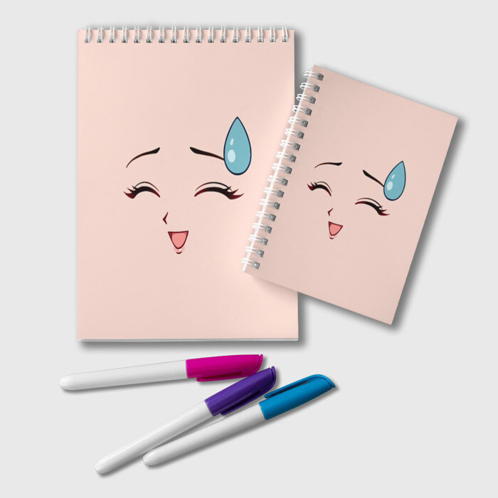 Блокнот Happy anime face фото