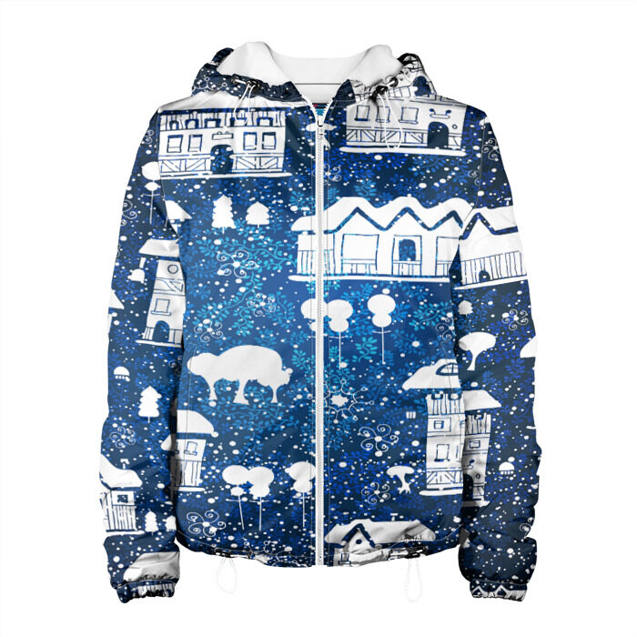 Женская куртка 3D Новогодний background фото