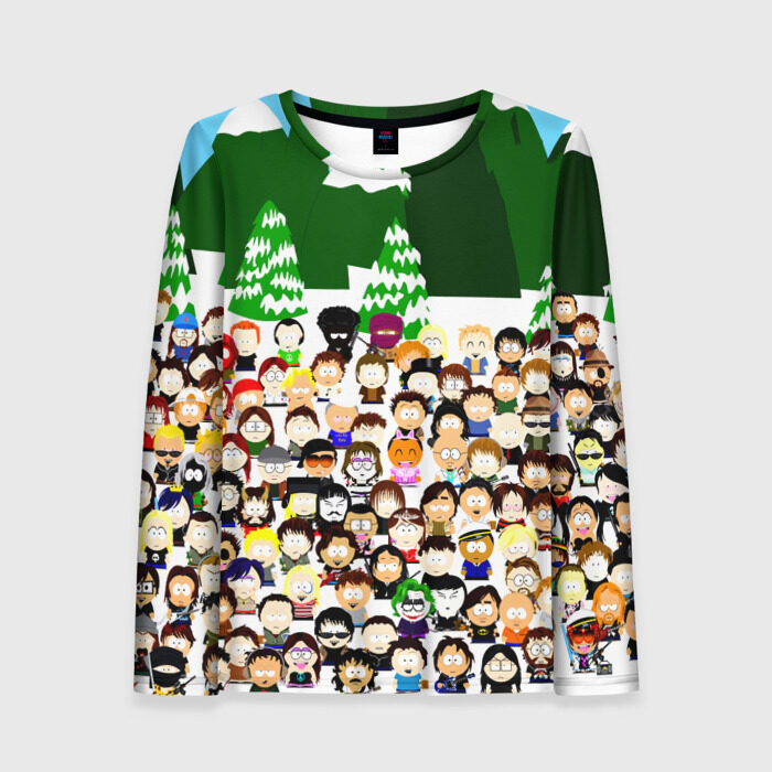 Женский лонгслив 3D Южный Парк / South Park . фото