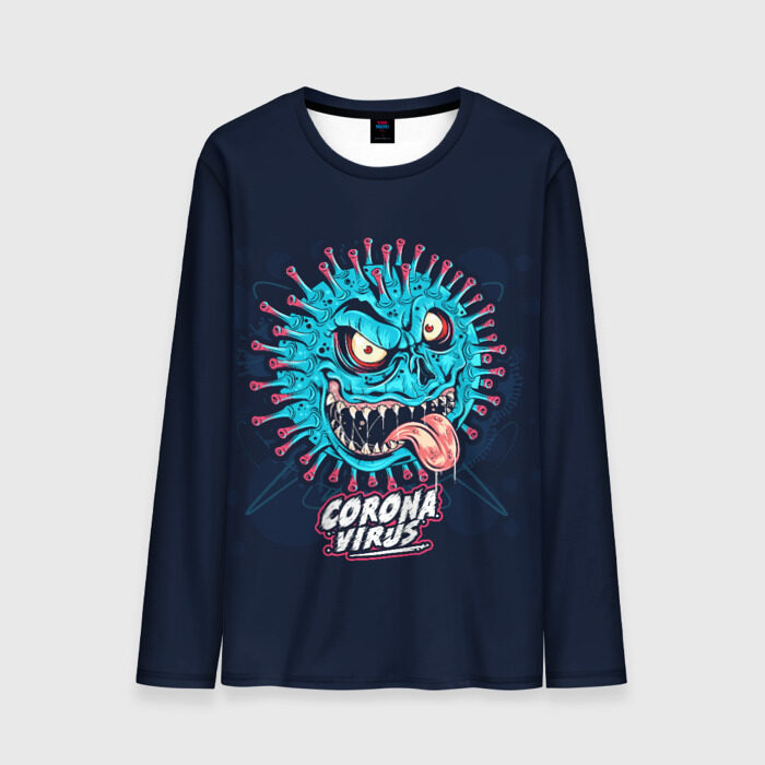 Мужской лонгслив 3D CoronaMonster фото