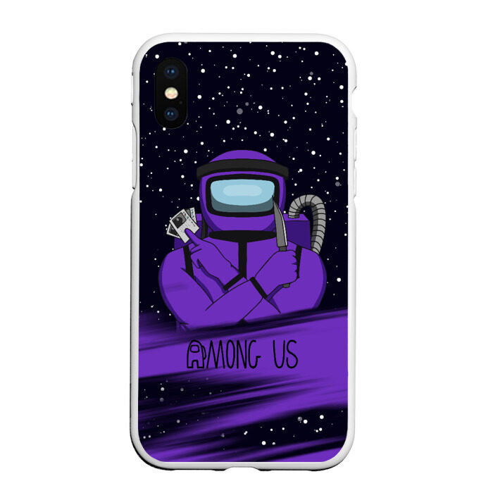 Чехол для iPhone XS Max матовый AMONG US - Нож фото
