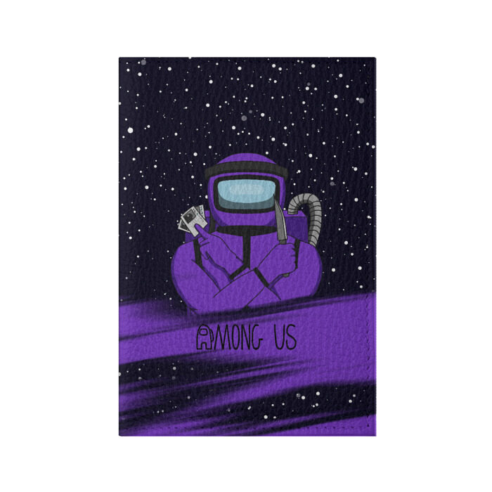 Обложка для паспорта матовая кожа AMONG US - Нож фото