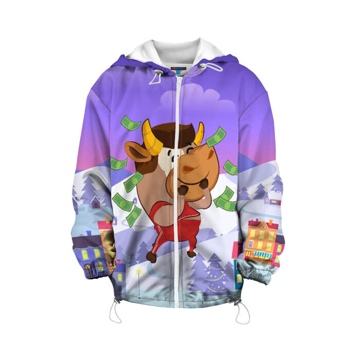 Детская куртка 3D Денежный бык фото