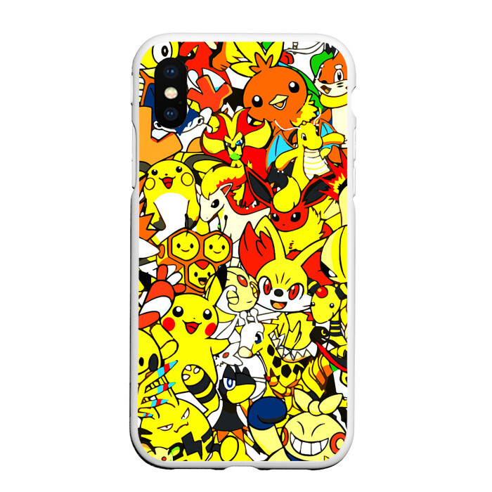 Чехол для iPhone XS Max матовый ПОКЕМОНЫ фото