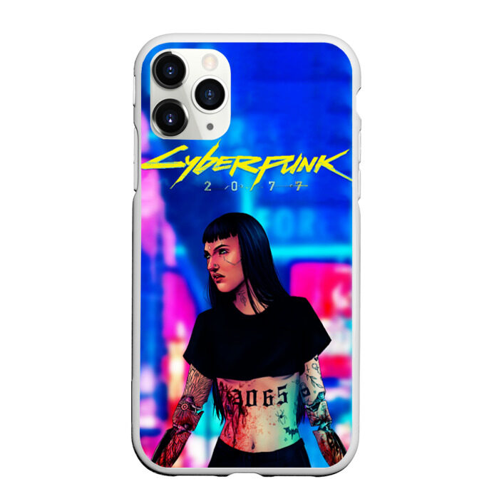 Чехол для iPhone 11 Pro матовый Cyberpunk 2077 фото