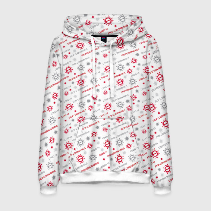 Мужская толстовка 3D STOP CORONAVIRUS фото