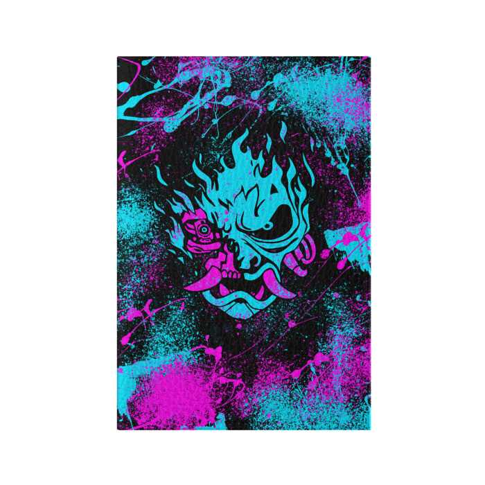 Обложка для паспорта матовая кожа NEON SAMURAI фото