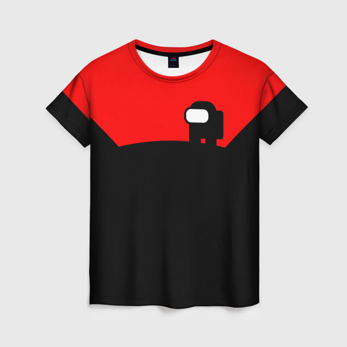 Женская футболка 3D AMONG US - ALONE фото