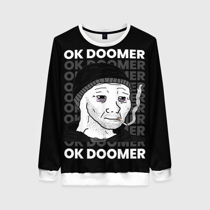 Женский свитшот 3D OK DOOMER фото