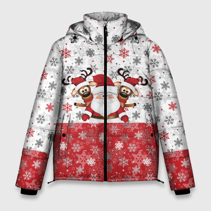 Мужская зимняя куртка 3D С Новым Годом! фото