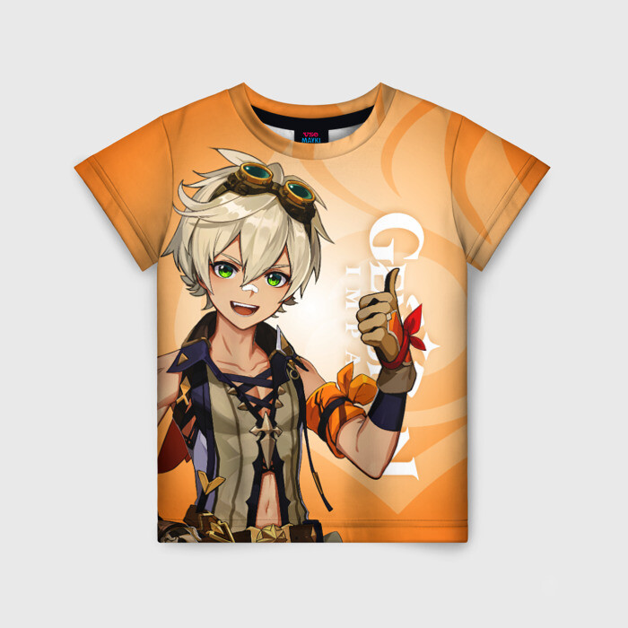 Детская футболка 3D GENSHIN IMPACT, БЕННЕТ фото
