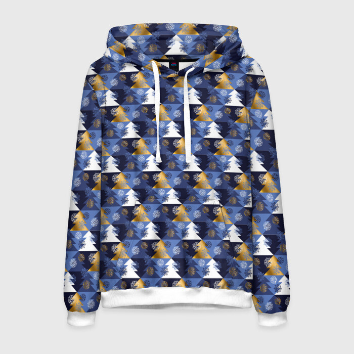 Мужская толстовка 3D Новый Год фото